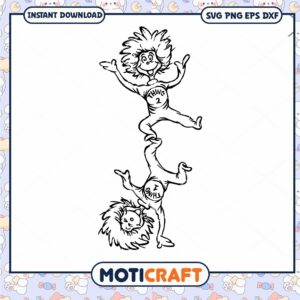 Fun Creative Thing Two Character PNG for Instant Download