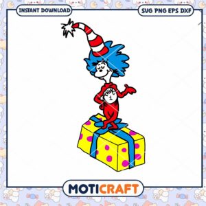 Fun Cat in the Hat PNG Image for Instant Download Gift