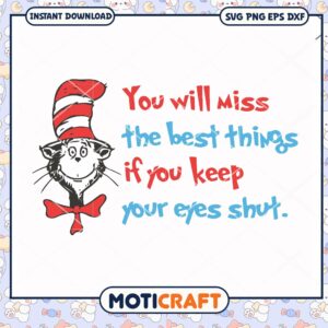 Fun Cat in Hat Quote Digital Art for Instant Download PNG