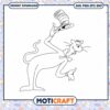 Fun Cat Character Outline PNG for Crafts and Coloring 2 Fun Cat Character Outline PNG for Crafts and Coloring
