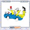 Fun Cartoon Characters in a Blue Car PNG Download 1 Fun Cartoon Characters in a Blue Car PNG Download