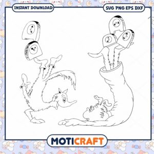 Fun Cartoon Character Coloring Page Instant Download PNG