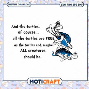 Free Turtles Design Quote SVG PNG Instant Download Art
