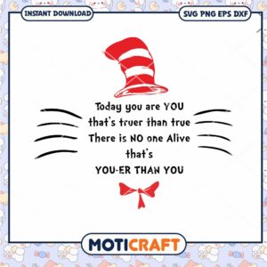 Dr Seuss Quote You Are You SVG PNG Instant Download