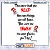 Dr Seuss Quote Learn Read Places Go PNG Art Print 1 Dr Seuss Quote Learn Read Places Go PNG Art Print