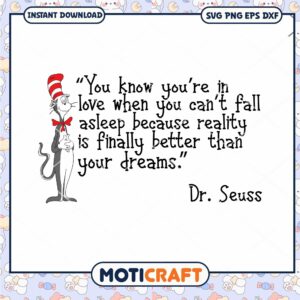 Dr Seuss Love Quote Instant Download PNG Art Print