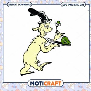 Dr Seuss inspired character fun PNG digital download