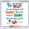 Dr Seuss Inspirational Quote Read Learn Grow PNG Art