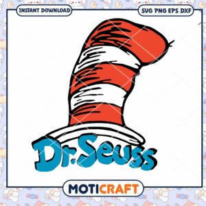 Dr Seuss Cat in the Hat PNG Instant Download Artwork