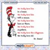 Dr Seuss Cat in the Hat Love Quote PNG Instant Download