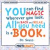 Discover Magic with Books Inspirational Quote Art PNG 1 Discover Magic with Books Inspirational Quote Art PNG