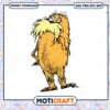 Cute Lorax Character PNG for Instant Download Design