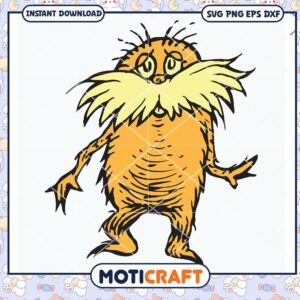 Cute Lorax Character PNG for Craft Projects Download