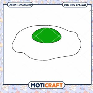 Cute Green Egg Clipart for Craft Projects Downloadable PNG