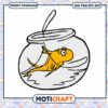 Cute Goldfish in a Bowl PNG Graphic for Download 1 Cute Goldfish in a Bowl PNG Graphic for Download
