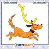 Cute Dog with Antlers PNG Instant Download Design 1 Cute Dog with Antlers PNG Instant Download Design