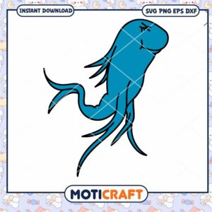 Cute Cartoon Sea Monster PNG for Craft Projects