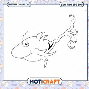 Cute Cartoon Fish PNG Instant Download for Crafts