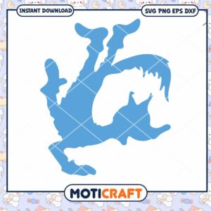 Cool Blue Silhouette PNG for Creative Craft Projects