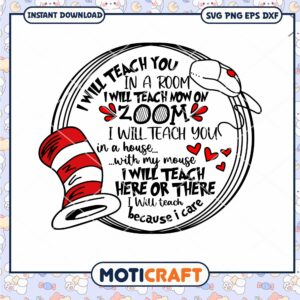 Colorful Teaching Quote Design for PNG Download