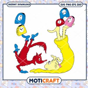 Colorful Fun Cartoon Characters Instant Download PNG Art