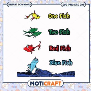 Colorful Fish Illustrations for Instant Download PNG Format