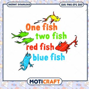Colorful Fish Design One Fish Two Fish PNG Download
