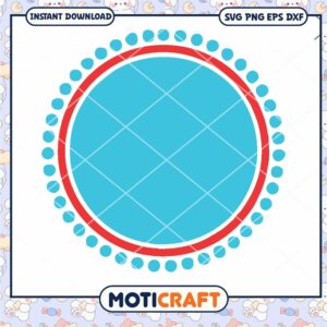 Colorful Circle Border Clipart Instant Download PNG File