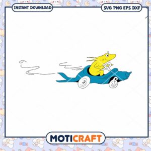 Colorful Cartoon Shrimp Driving Fish Car PNG Download