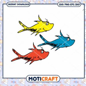 Colorful Cartoon Fish PNG Design for Craft Projects