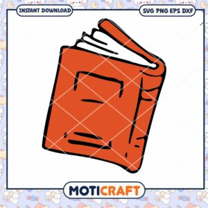 Colorful Book Illustration for Instant Download PNG