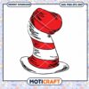 Classic Red and White Striped Hat PNG Instant Download