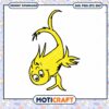 Cheerful Yellow Fish Cartoon PNG Instant Download Design