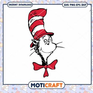 Cat in the Hat Vintage PNG Instant Download Art Design