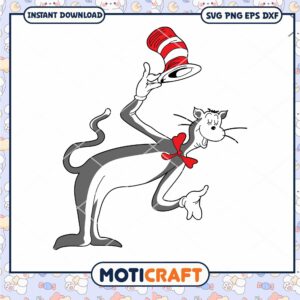 Cat in the Hat SVG PNG Instant Download Cute Design