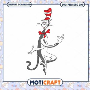 Cat in the Hat SVG PNG Instant Download for Crafting