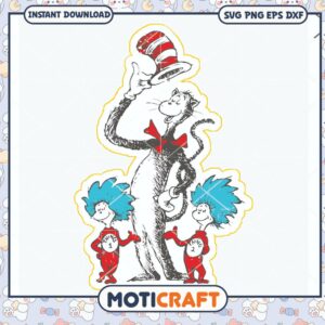 Cat in the Hat PNG Instant Download Fun Craft Design