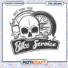 Vintage Skull Bike Service Design Best from 1958 PNG Art