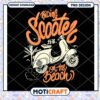 Vintage Scooter Riding Design for Beach Lovers PNG Download