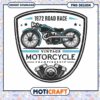 Vintage Motorcycle Championship 1972 Road Race PNG Design