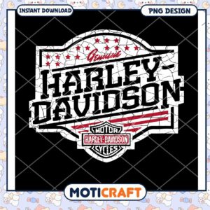 Vintage Harley Davidson PNG Design for Instant Download Art