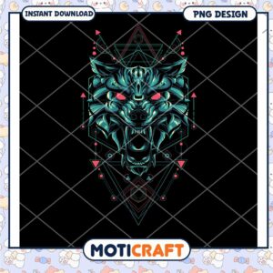 Vibrant Wolf Design PNG for Instant Download Art Enthusiasts