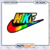 Vibrant Rainbow Nike Logo PNG Instant Download Design File