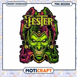 Vibrant Jester PNG Design Instant Download for Creative Use