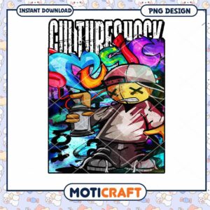 Vibrant Culture Shock Music PNG Art for Instant Download