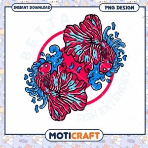 Vibrant Betta Fish PNG Design for Creative Projects