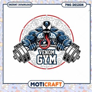 Venom Gym PNG Design for Fitness and Workout Enthusiasts