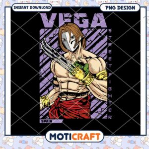 Vega Street Fighter PNG Download Cool Gaming Art Design