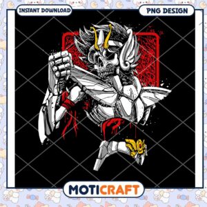 Unique Skull Warrior PNG Art for Instant Download Design