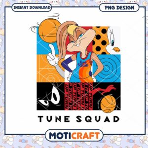 Tune Squad Basketball PNG Art for Instant Download Design